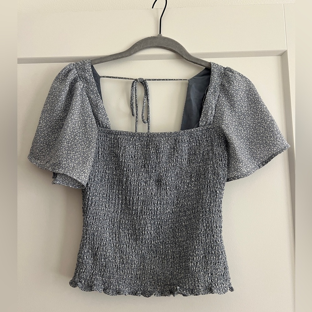 Abercrombie & Fitch Blue Patterned Blouse